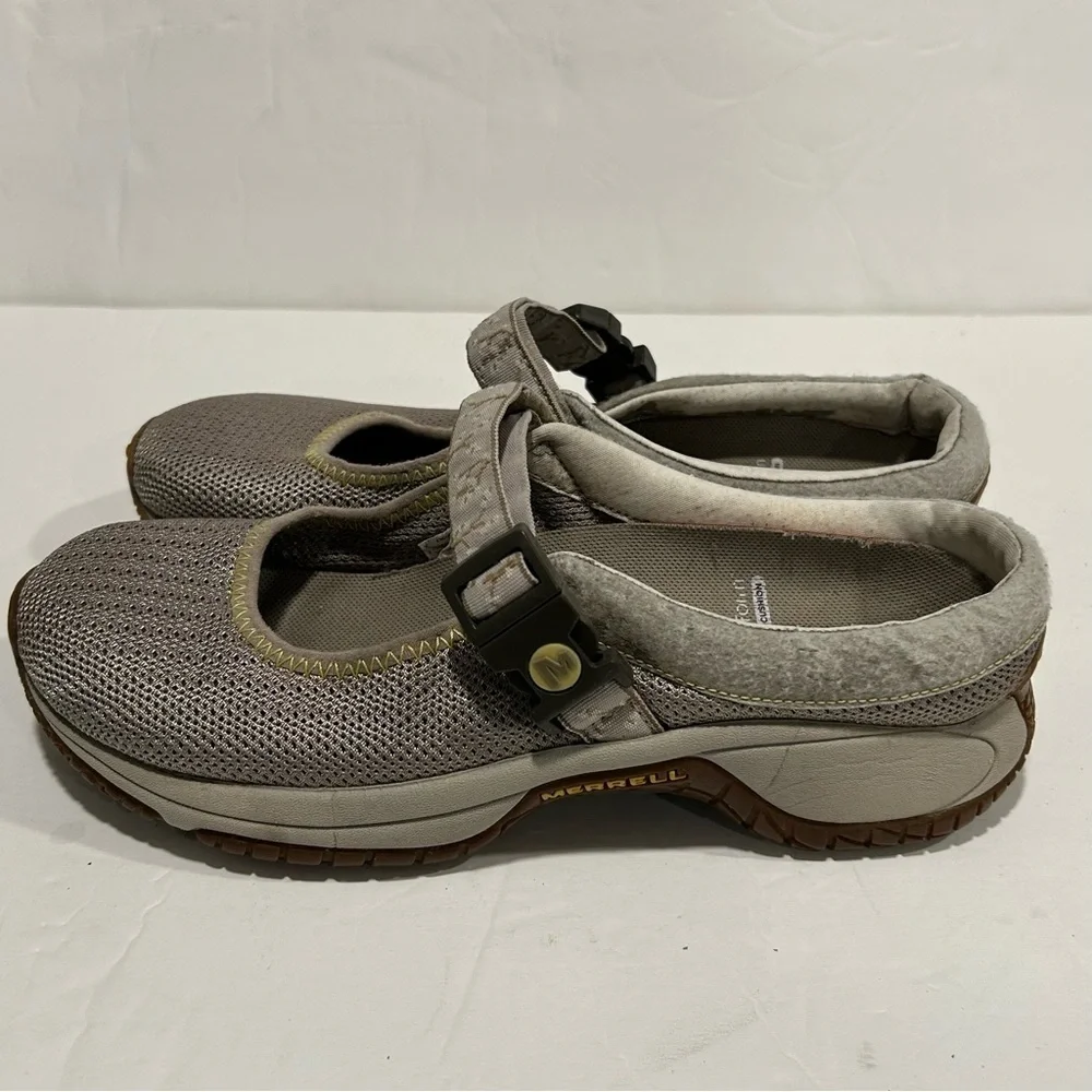 MERRELL Woman’s Encore Mary Jane Trail Shoes Grey Outdoor Adjustable, size 7